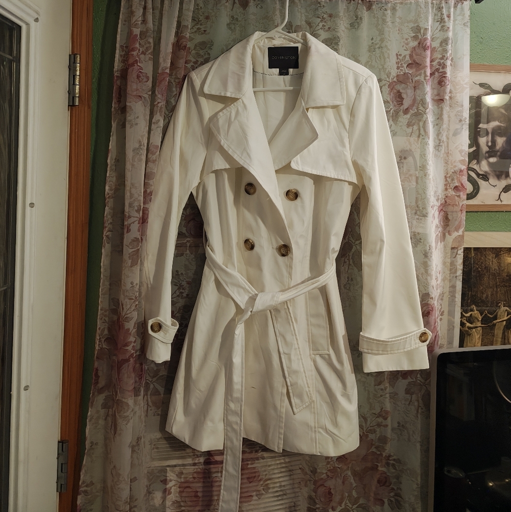 Covington White Trench Coat